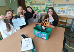 Prace projektowe klas ósmych na temat odnawialnych źródeł energii.