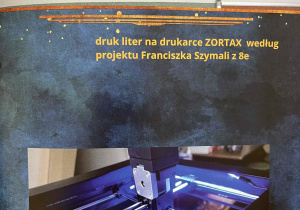 Laboratoria Przyszłości – druk liter na drukarce 3D