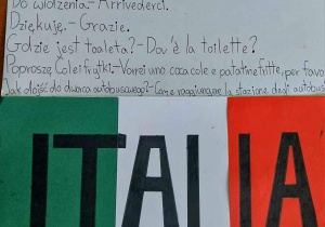 Plakat przygotowany przez uczniów klasy 6a – Włochy