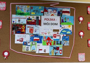 Prace plastyczne uczniów klas młodszych – „Polska mój dom”