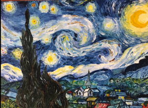 Vincent van Gogh – „ Gwiaździsta noc ”1889 I Miejsce w Ogólnopolskim Konkursie –Dzieło Sztuki –Kopia Aleksandra Wasiak –klasa 7d