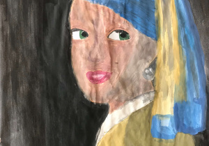 Jan Vermeer – „ Dziewczyna z perłą „ -1664 Kopię wykonała Karolina Andryszczak – uczennica klasy 7c