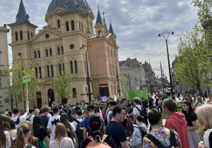 Rozpoczęcie Marszu ulicą Piotrkowską.