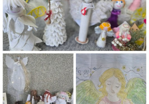 Anioły – prace płaskie i przestrzenne