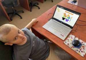 Uczeń odkodował obrazek na zajęciach EKOkodera.